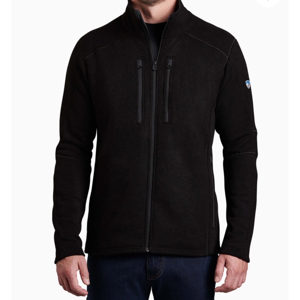 Kuhl Interceptr Full Zip Fleece Jacket Black Gorpcore Outdoor Thumbloop 2023-Xxl